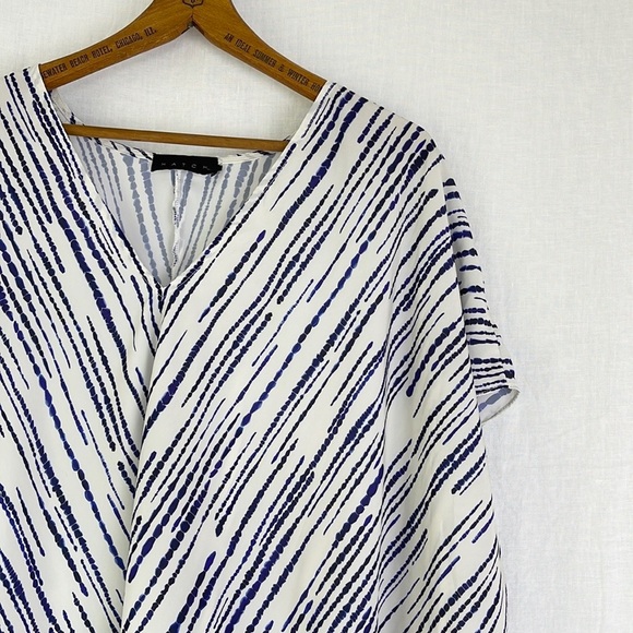 Hatch The Slouch Dress Blue White Size Petite - Picture 2 of 9